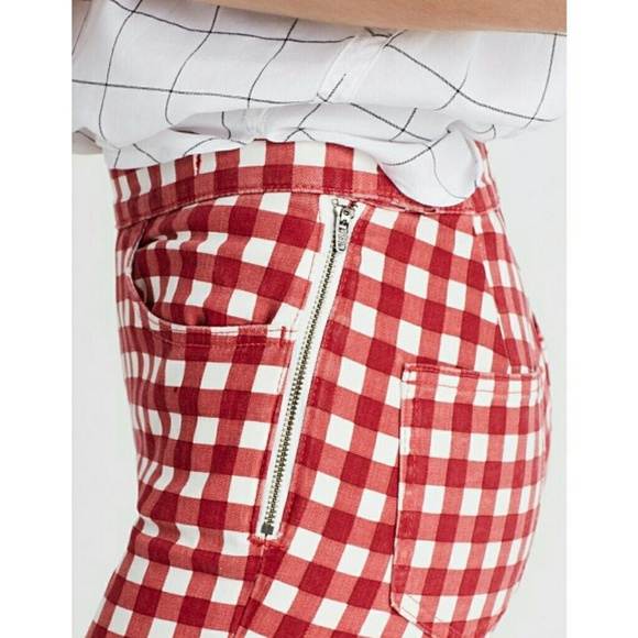 NWT, Madewell Skinny Crop Gingham Jeans - Picture 5 of 7